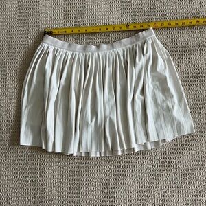 Prince White Pleated Mini Skirt